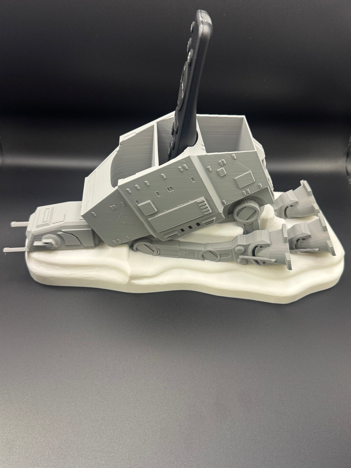 Sci-fi spaceship remote holder side angle